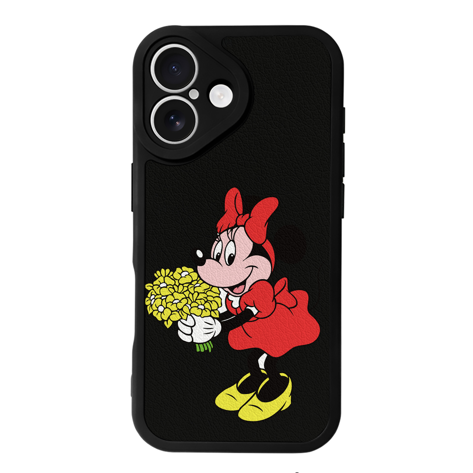 （画像用） ミッキーマウス Mickey Mouse 【iPhone 16シリーズ対応】シリコンスマホケース（レザー調） 材質：シリコン